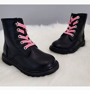 HIKING Combat Pink Zip Up Boots Fall Winter size 8 T